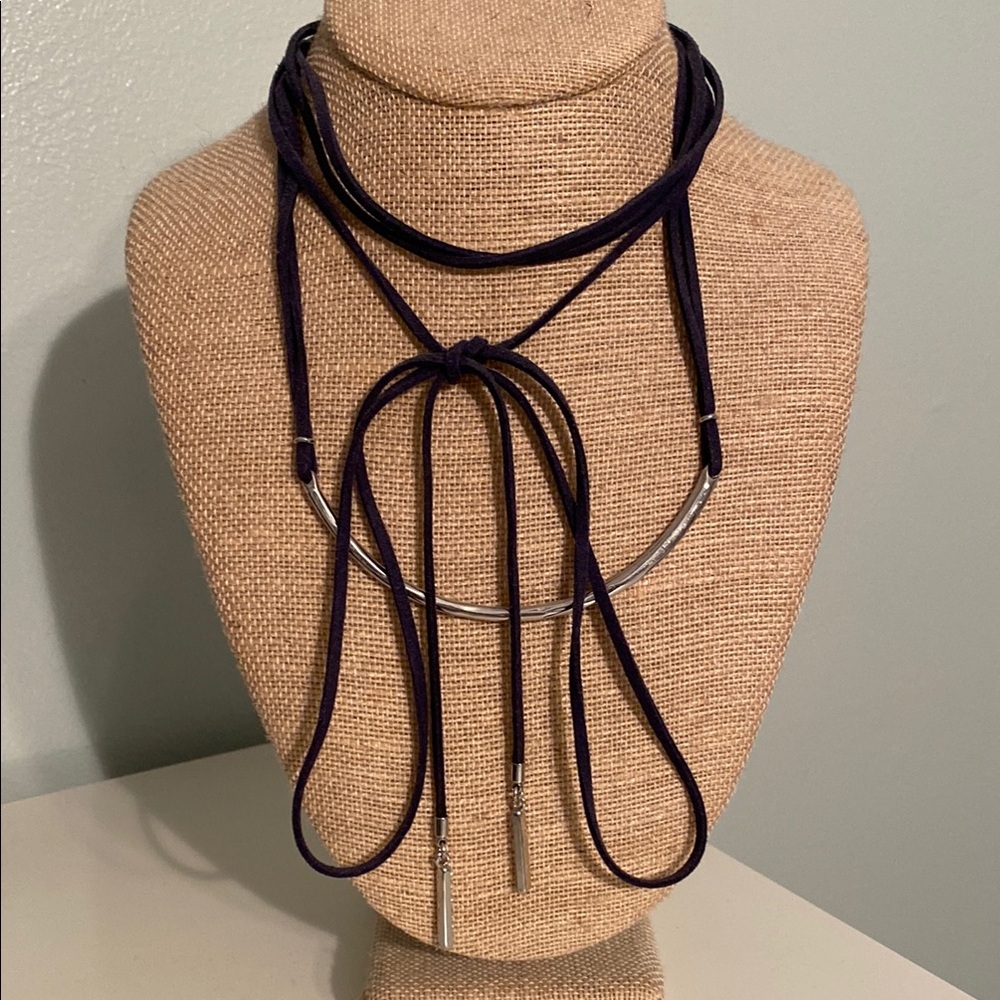 Chloe + Isabel Hero metal and leather necklace set